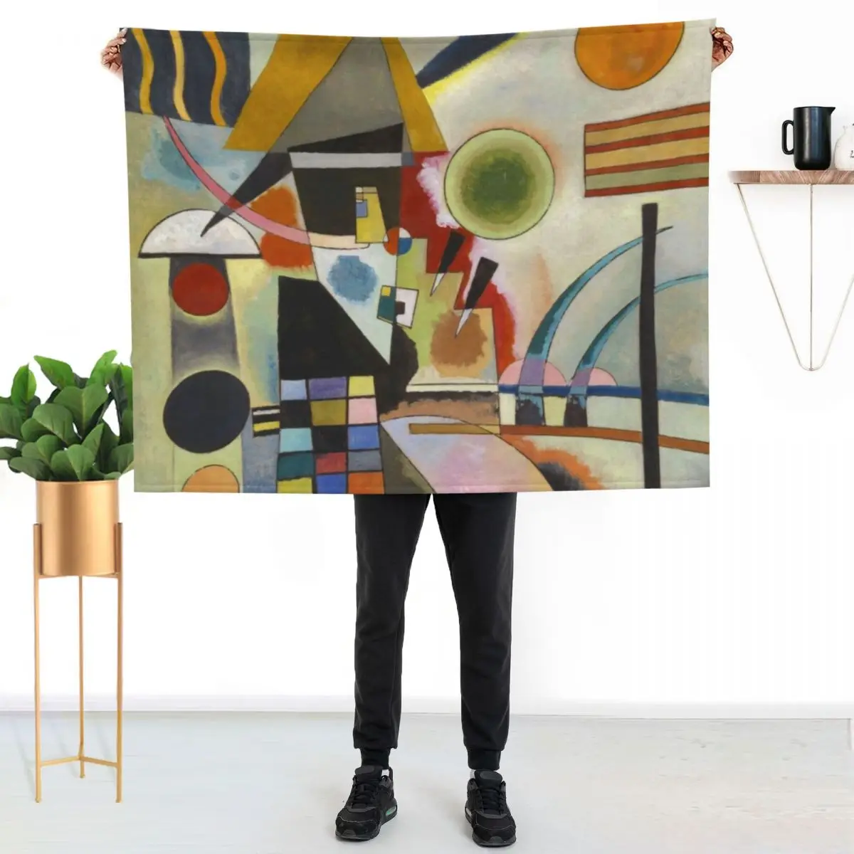 

Wassily Kandinsky 4 Swinging Throw Blanket Warm Throw Blanket Gift for Anniversary