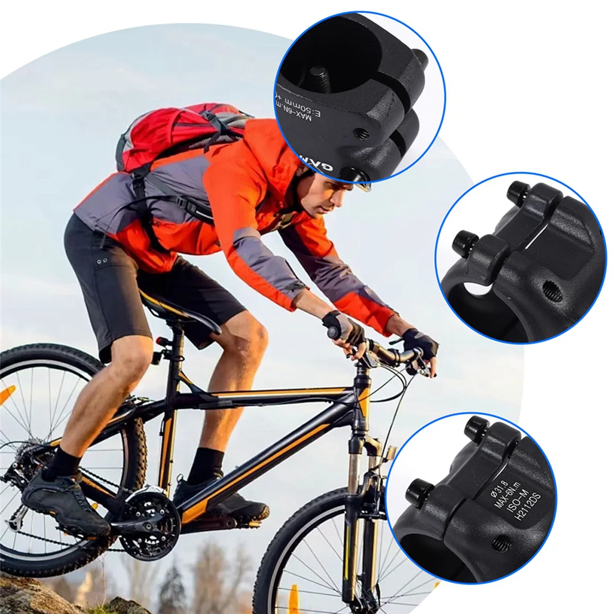 جديد GANOPPER 0 درجة الجذعية الدراجة الجبلية 31.8 المسار الجبلي الطريق دراجة سبيكة المقود الجذعية 50 مللي متر ارتفاع بار الجذعية