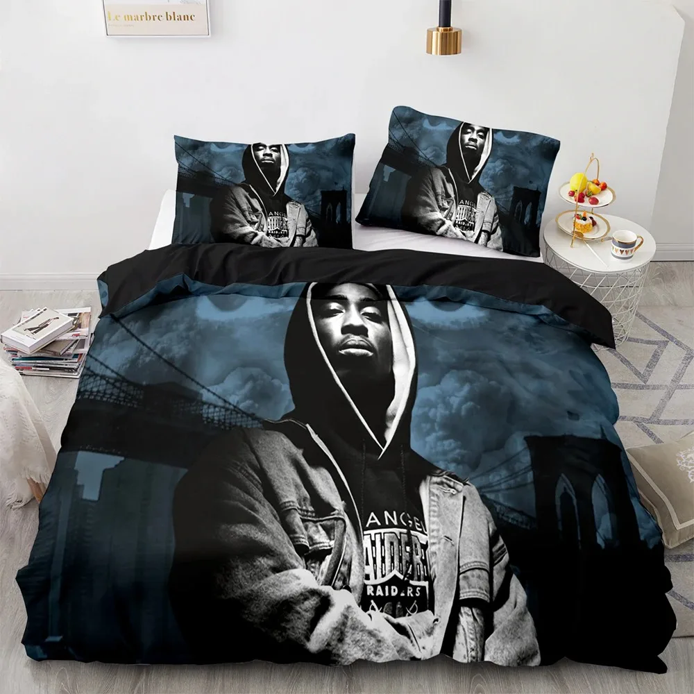 

2Pac Bedding Set Single Twin Full Queen King Size Tupac Amaru Shakur Bed Set Aldult Kid Bedroom Duvetcover Sets 3D Print 036