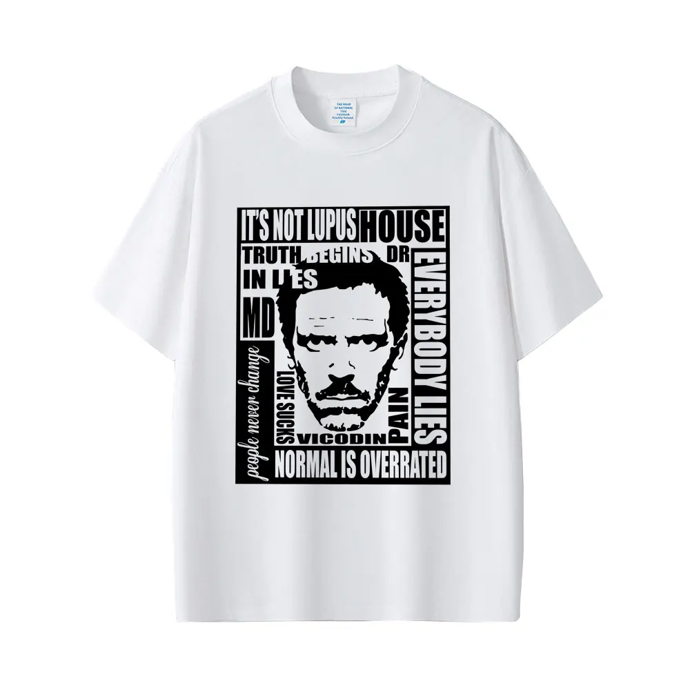 Dr Gregory House MD Funny Meme Graphic T Shirt Men Women Casual Humor Merch T-shirts Male Cotton Oversized Short Sleeve T-shirts