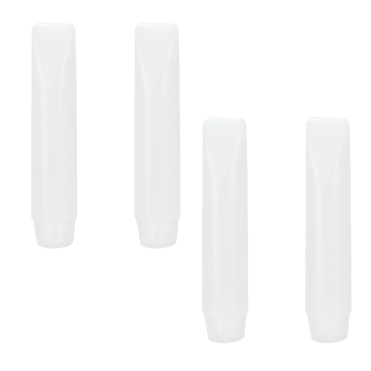 

4Pcs 50ml Empty White Plastic Squeeze Bottles Refillable Cosmetics Tube Container for Travel Facial Cleaner Shampoo Shower Gel