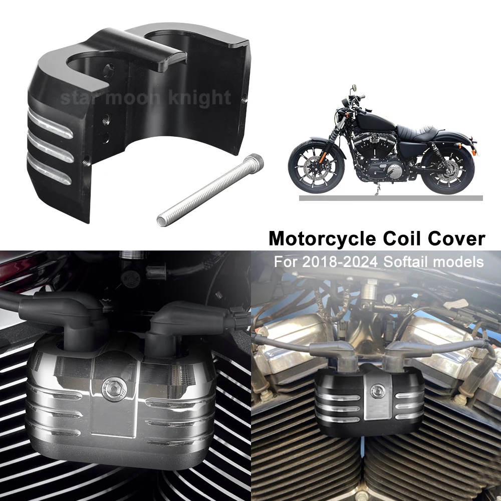 Motorcycle Ignition Coil Cover For Harley Softail Breakout Fat Bob 114 FLFBS Heritage Classic 114 FLHCS Street Bob 114 FXBBS