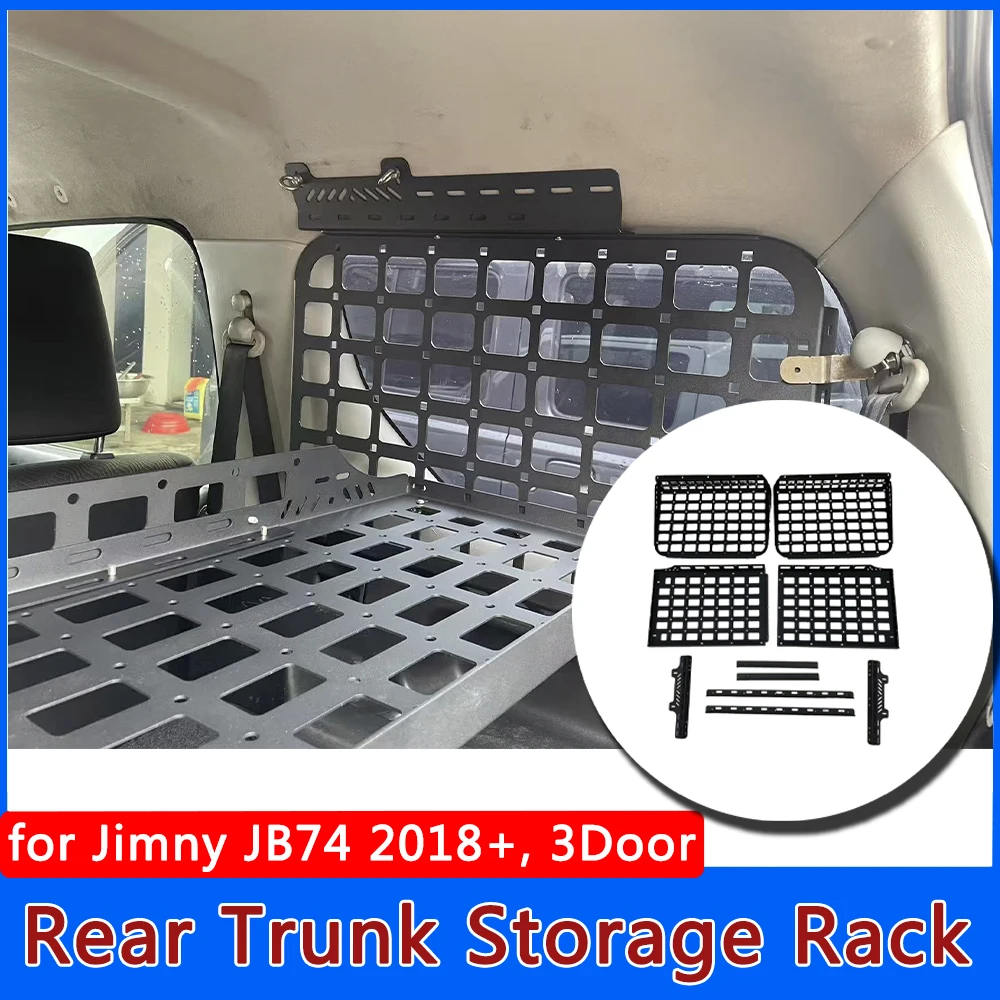 Lantsun JMN112 Rear Trunk Storage Rack Expansion Organizer Bracket for Jimny JB74 2018+, 3Door