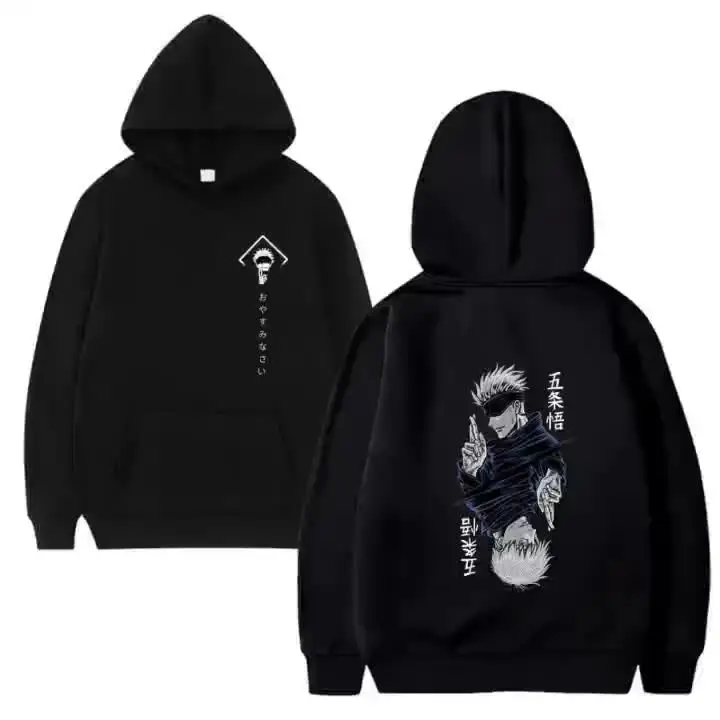 Jujutsu Kaisen Pullover Hoodies Casual Anime Hoodie Gojo Satoru Streetwear Men Long Sleeve Harajuku Pullovers Winter Sweatshirt