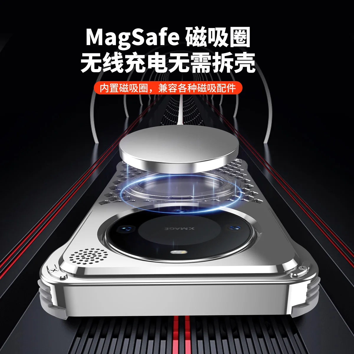 360 °   Suporte rotativo de metal aromaterapia caso telefone para huawei companheiro 70 60 pro plus magnético carregamento sem fio capa traseira