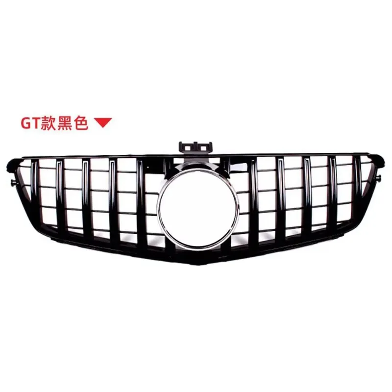 

For Mercedes Benz C-class W204 GT Style Silver& Black Front Grille Grill 2007-2014