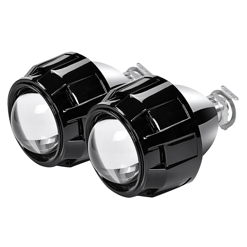 

2Pcs 2.5 Inch Universal HID Projector Lens Black Shroud For H1 LED Bulb Car Headlight