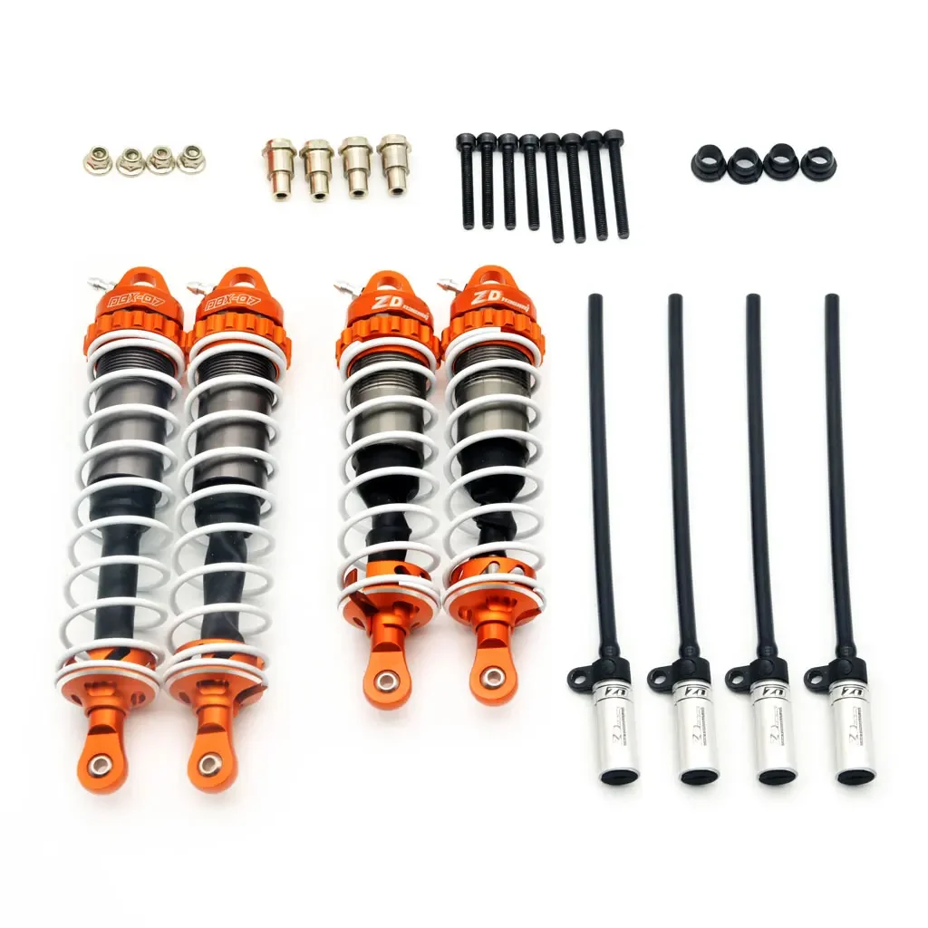 

4PCS ZD Racing RC Car Shocks Absorber Damper Kit for 1/7 RC Losi Mojave DBX-07 Desert Buggy Metal Front and Rear RC Car Parts