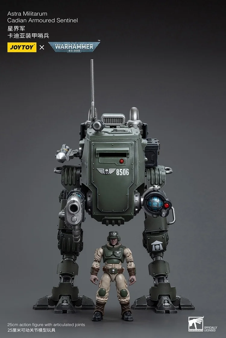 

JOYTOY Warhammer 40,000 Astra Militarum Cadian Armoured Sentinel Action Figures Doll Decoration Gift Collection Original Model