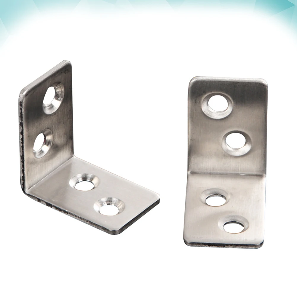 

10Pcs L Shaped Corner Reinforce Brackets Durable Iron Fixing Accessories for Furniture Chairs Desks Desk Fixing Corner