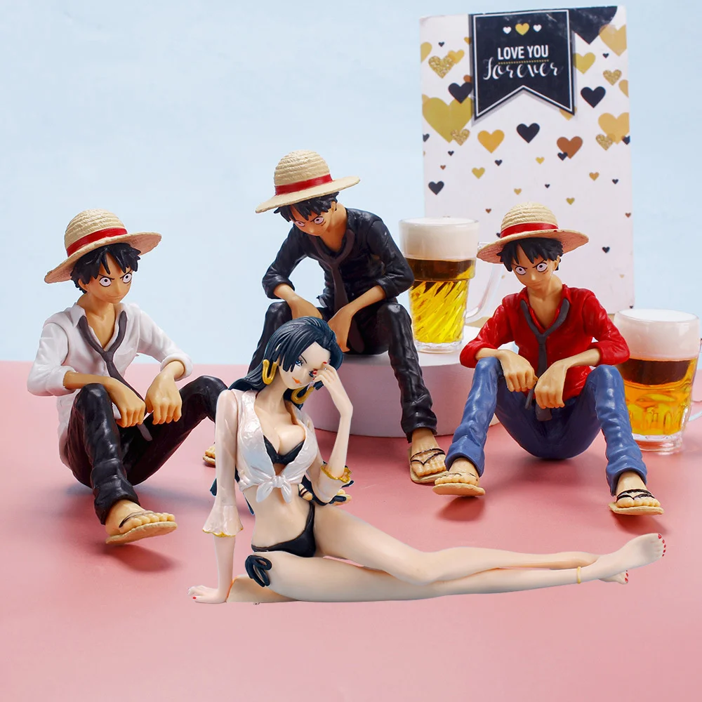 One Piece Figure Luffy Nami Boa Hancock Robin Sexy Swimsuit Anime Collectible Decoracion Figurine Toys PVC Model Dolls Gifts