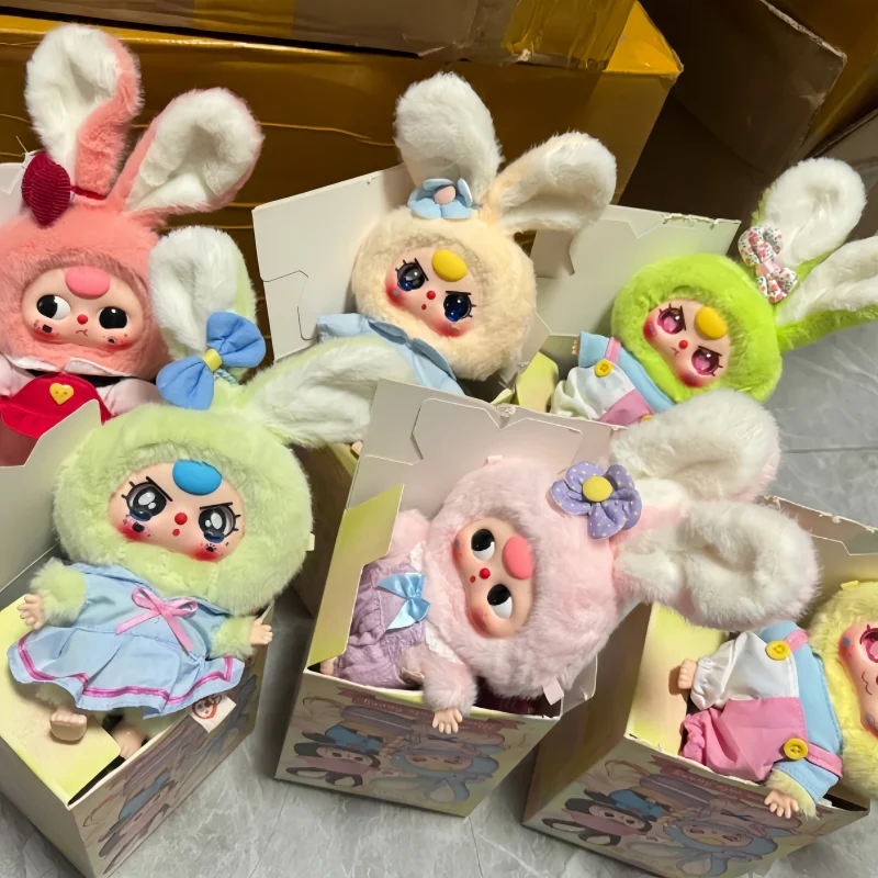 Hot Sales Genuine Mystery Box Baby Three Macaron Little Rabbit Series Blind Box Trendy Toys Backpack Decoration Christmas Gifts