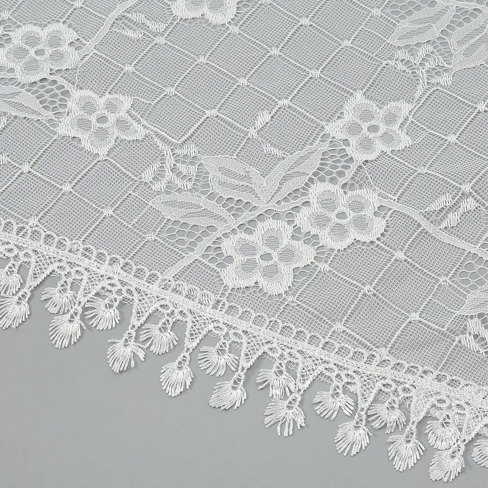 

Повседневный винтажный кружевной платок с цветочным узором, милые тонкие белые банданы для женщин, шикарный богемный треугольный платок для фотосессий