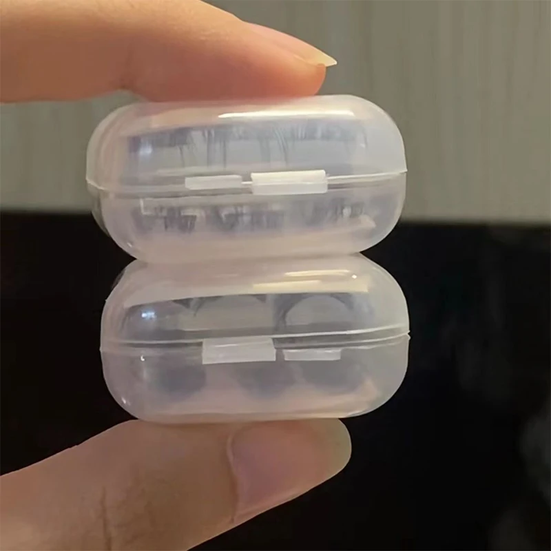 10Pcs Portable False Eyelashes Box Travel Empty Lashes Holder Case Container Storage Organizer Makeup Lash Supplies Accessories