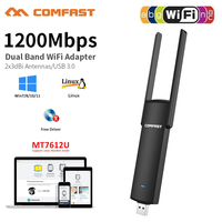 1200Mbps 5Ghz 2.4Ghz USB 3.0 Wifi Adapter Dual Band MT7612U Wi Fi Antenna Dongle LAN Adaptador Windows /Linux Desktop/Laptop/PC