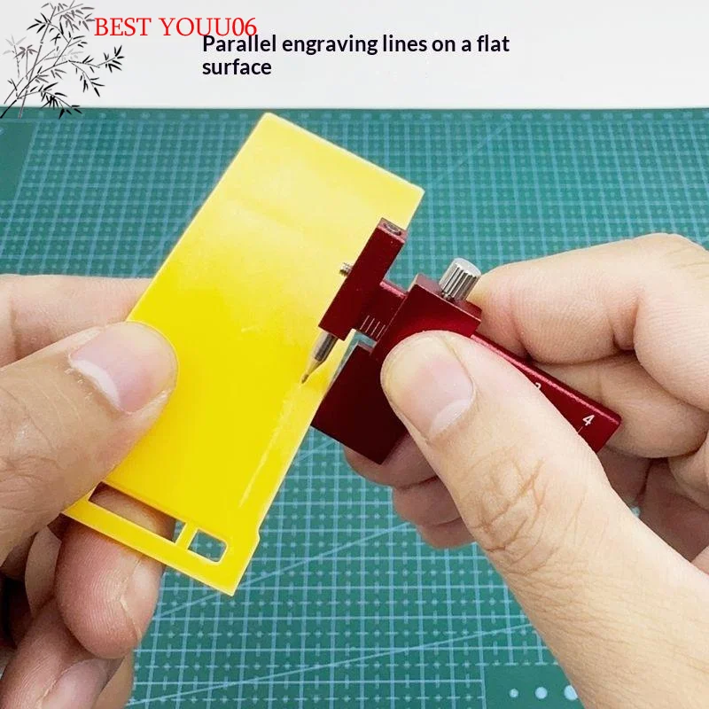 (YOUU06)Model Equidistant Scribing Ruler Parallel Scribers Create Contour Positioning Scale Auxiliary Ruler Tools