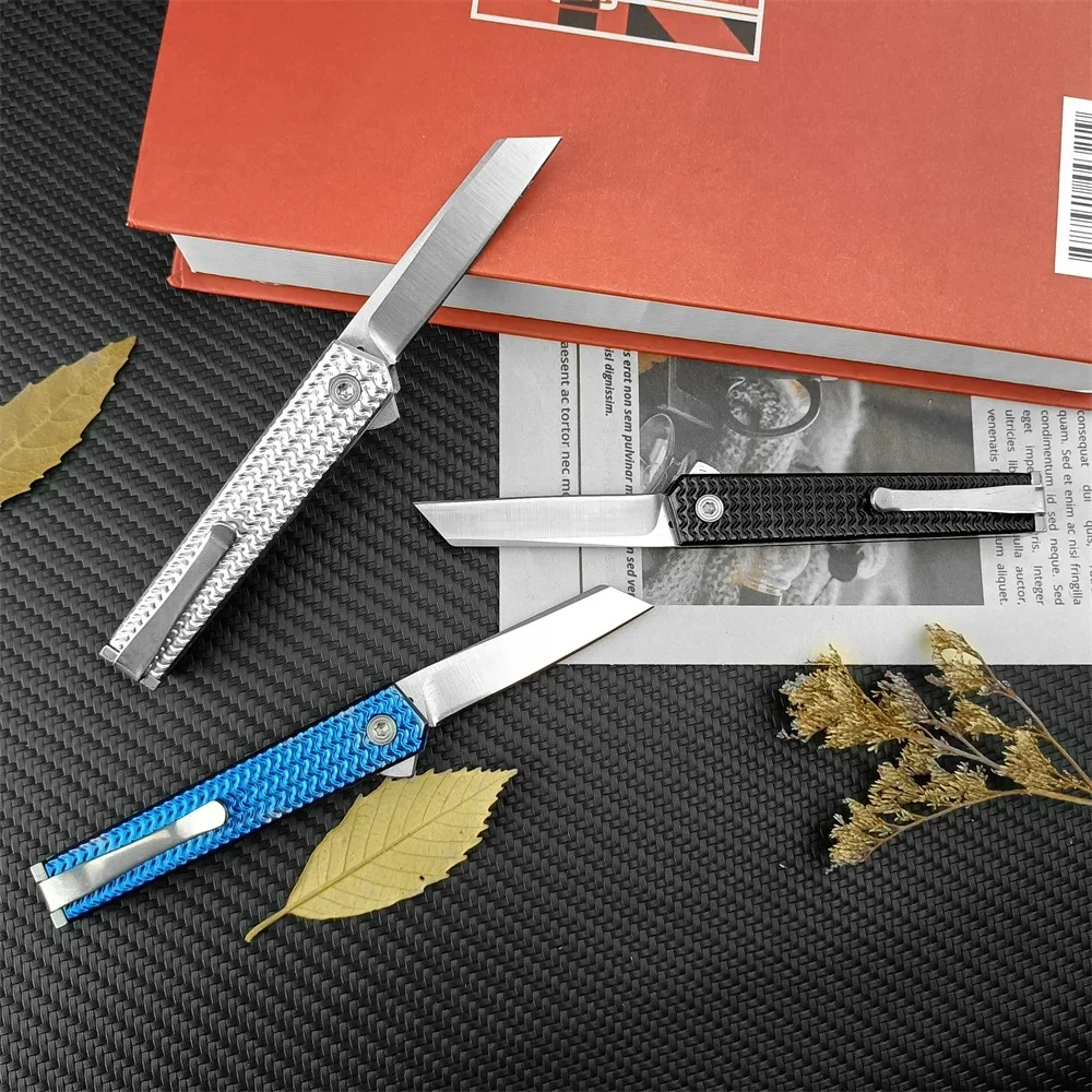 

Компактный складной нож Compact CR 7083 EDC с лезвием из стали 8Cr13MoV, текстурированной синей рукоятью из стали 420, для кемпинга, тактических задач и выживания на природе