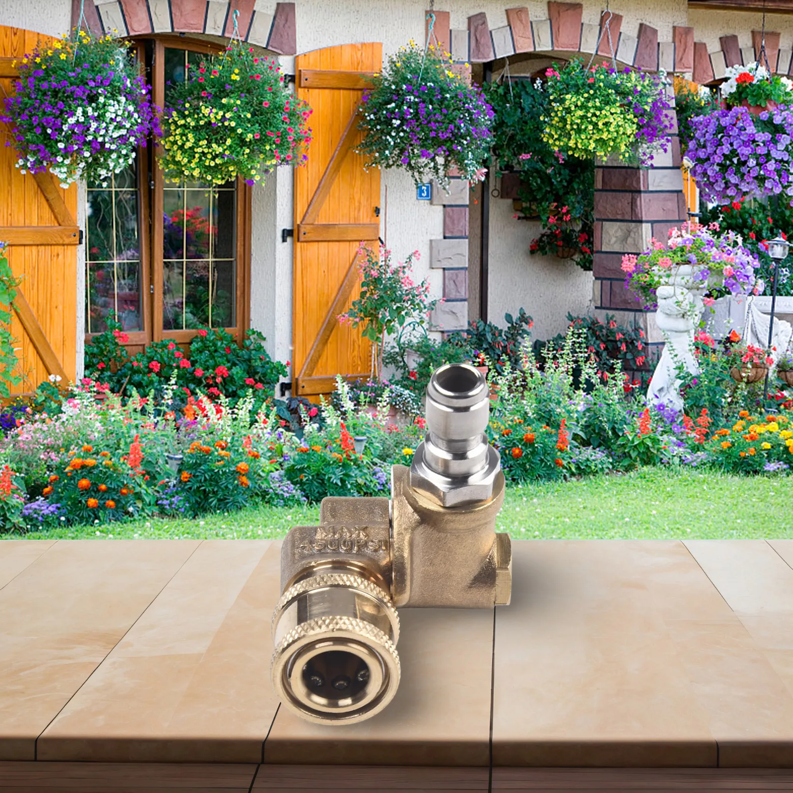 

Brass Coupler For Nozzles Quick Connect Coupler Quick And Easy Connection Easy Maneuverability High-Quality Brass