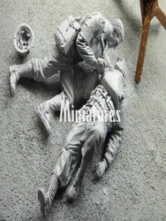 Unassambled   1/16  Infantry  modern officer soldier stand Resin figure miniature model kits Unpainted