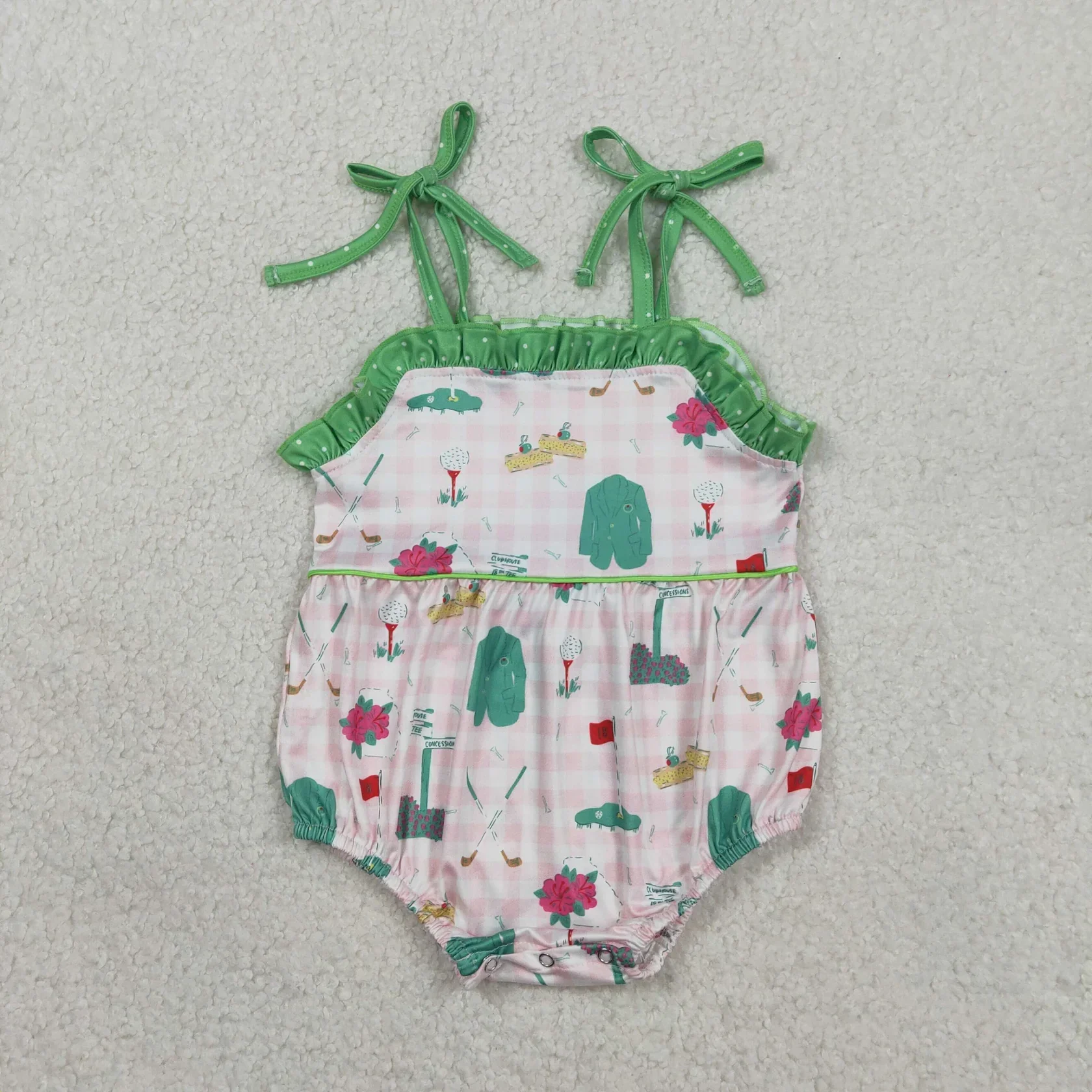 

Wholesale Children Infant Sleeveless Plaid Ball Romper Baby Girl Summer Clothes Kids Wear Coverall Newborn Toddler Bodysuit