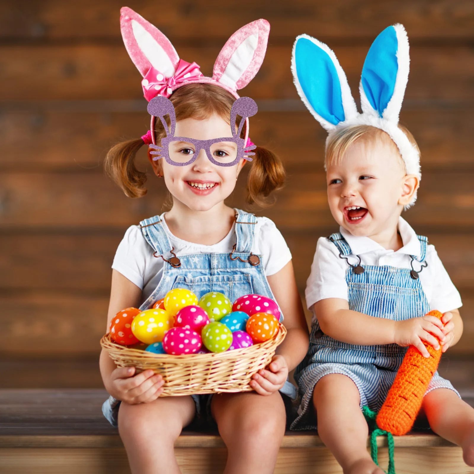 

1pcs Rabbit Ear Glasses Premium Non-Woven Easter Party Eyeglasses Lightweight Festive Props For Carnival Birthday Role Play