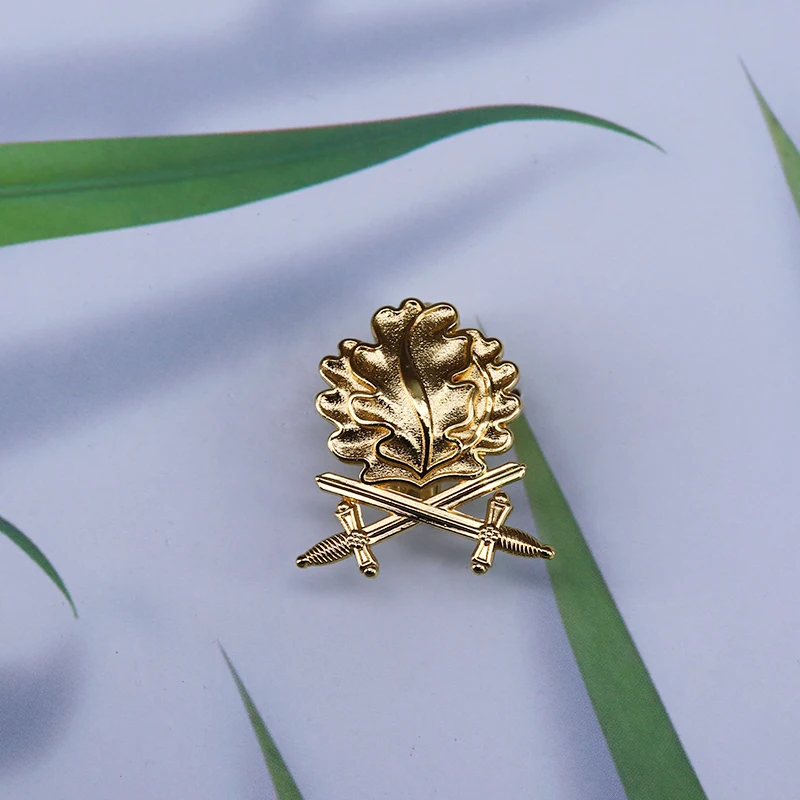 Oak leaves with sword brooch German Knight Iron Cross jewelry