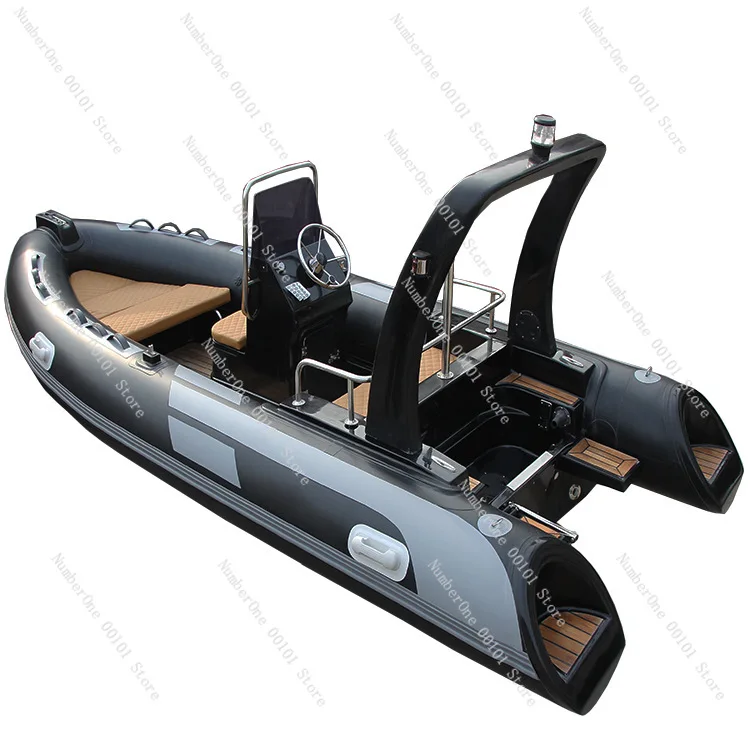 RIB480 Fiberglass Inflatable Boat Fire Rescue Speedboat 4.8m Rigid Hull