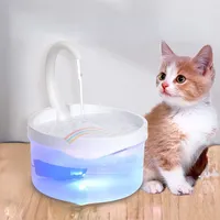 2L Cat Water Fountain LED Blue Light USB Powered Automatic Water Dispenser Cat Feeder Drink Filter for Cats Drinking Fountain