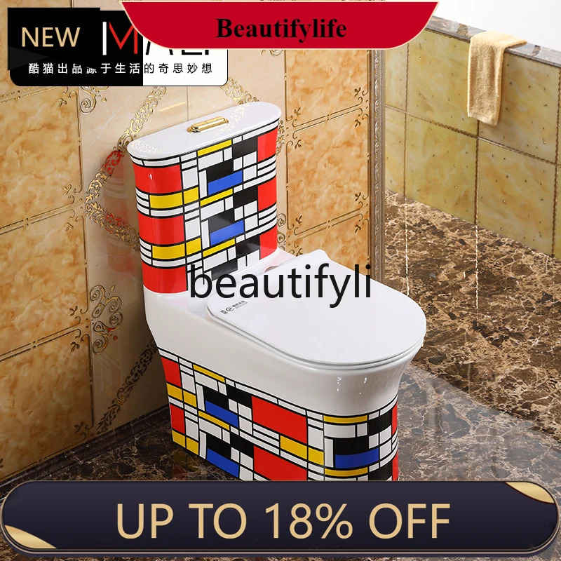 Z189 B185 مضخة مياه منزلية على الطراز الأوروبي مرحاض ذهبي اللون ، مرحاض مزيل العرق موفر للمياه بشكل فائق لون سيرا شخصي #1