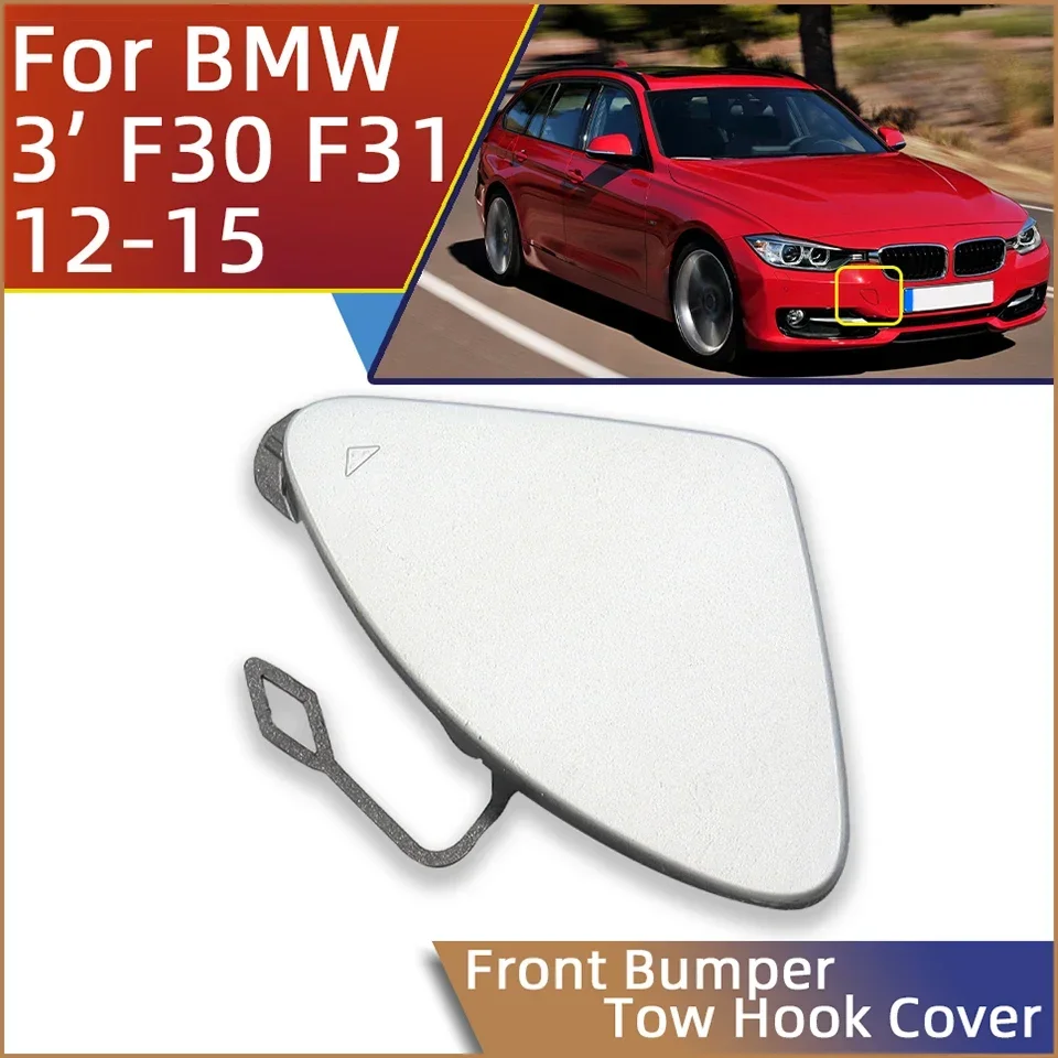 High Quality Towing Hook Eye Cover Cap For BMW 320 328 330 335 F30 F31 2012 2013 2014 2015 Front Bumper Tow Trailer Lid Painted