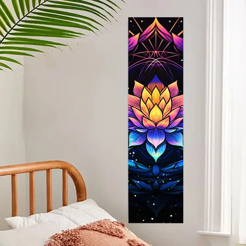 VIKAMA Stained Glass Runner Rug, Mosaic Design for Hallway Kitchen Non Slip