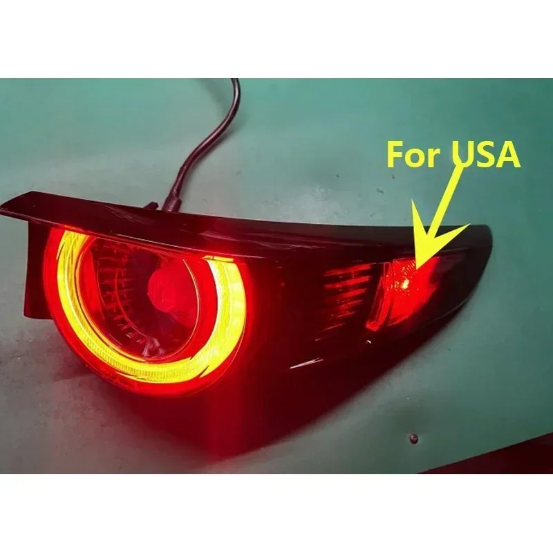 1 Pcs Top Rear Tail Light for Mazda CX-30 2020-2023 Warning Brake Stop Fog Lamp Turn Signal Parking Lights Led Wing