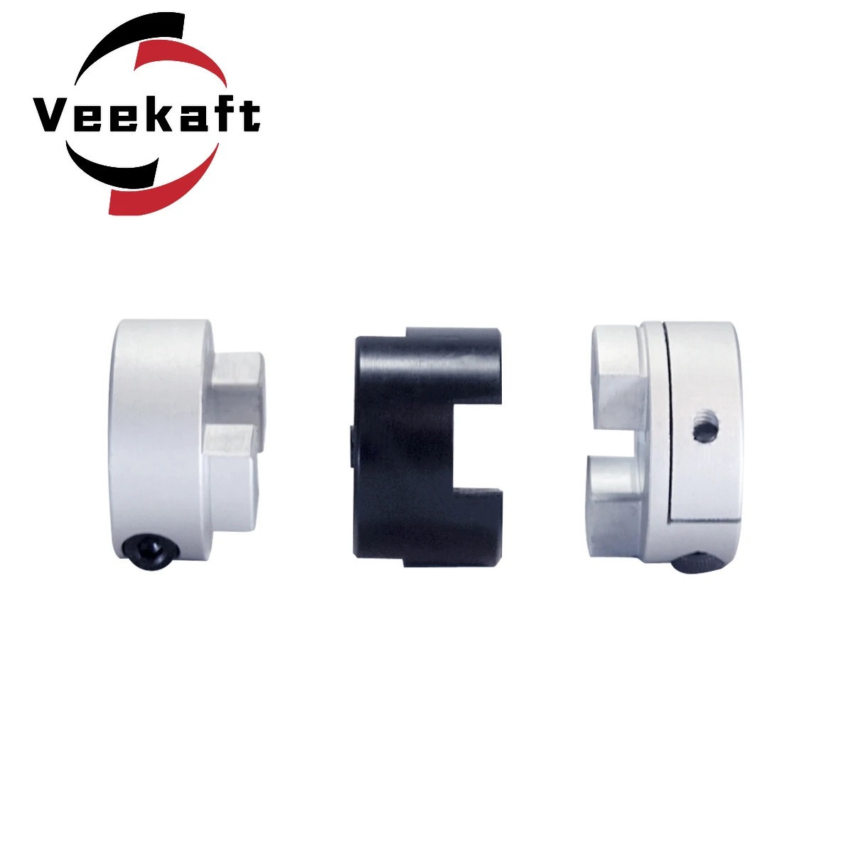 Veekaft Oldham Slider Coupling D50L53 High Torque Low Inertia Screw Type Slider Coupling For Motor Connector CNC Drive Shaft