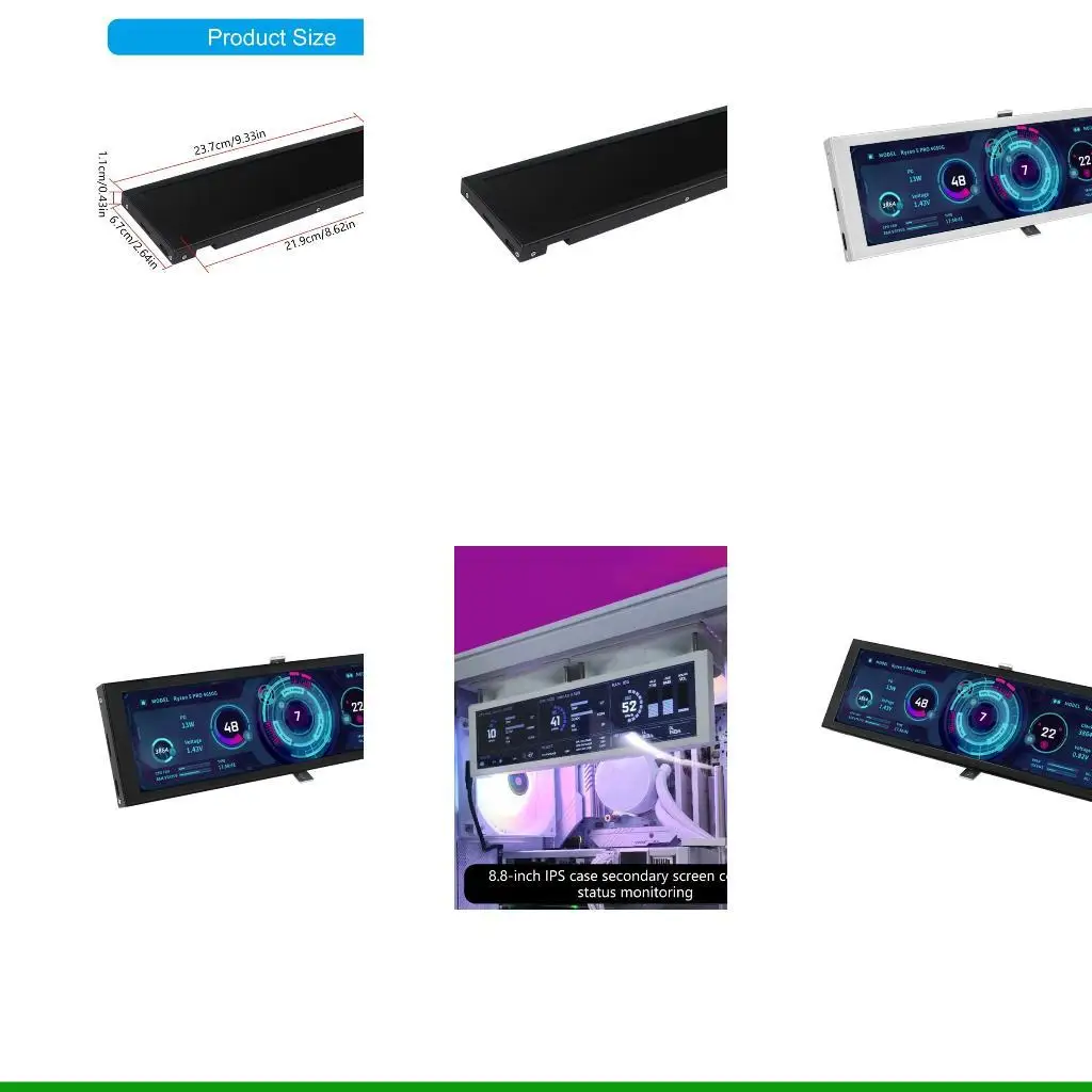 

U55C Алюминиевый экран рамки 8.8-дюймовый IPS Compure Display Subscreen 480x1920