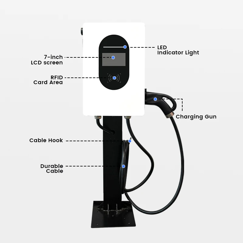 IP54 Electric Vehicle DC Charger TUV Fast Car Station 20kW to 30kW Outdoor Charging Piles with CCS1 CCS2