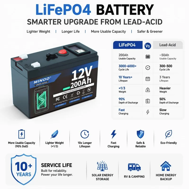 12V 200000mAh 21700 Lithium Battery Pack With USB Port BMS For Sprayer Electric Vehicle Solar Storage