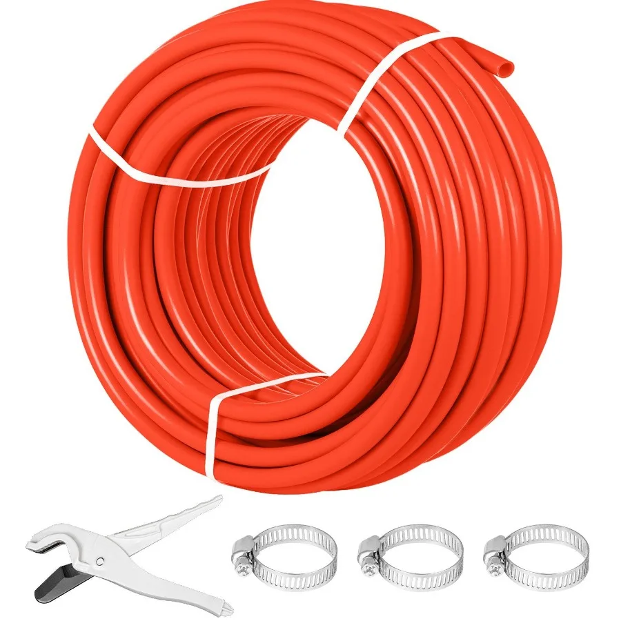 

Oxygen Barrier 1 2 Inch 300 Feet Tube Coil EVOH PEXB Pipe for Residential Commercial Radiant Floor Heating Red