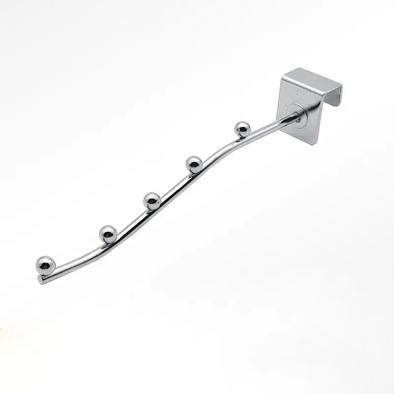 custom.Kainice Supermarket Hardware Clothes Hanging Hooks Metal Iron Display 5 Ball Retail Wall Hook Tube Wire Hook