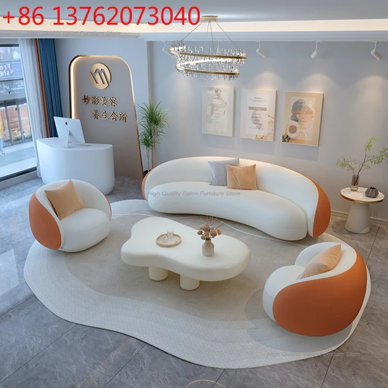 

Nordic Creative Office Sofas Modern Designed Beauty Salon Clothing Store Rest Area Reception Sofa High-End Office Furniture