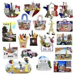 Europe France Paris Resin 3D Fridge Magnets Tourism Souvenir Refrigerator Sticker