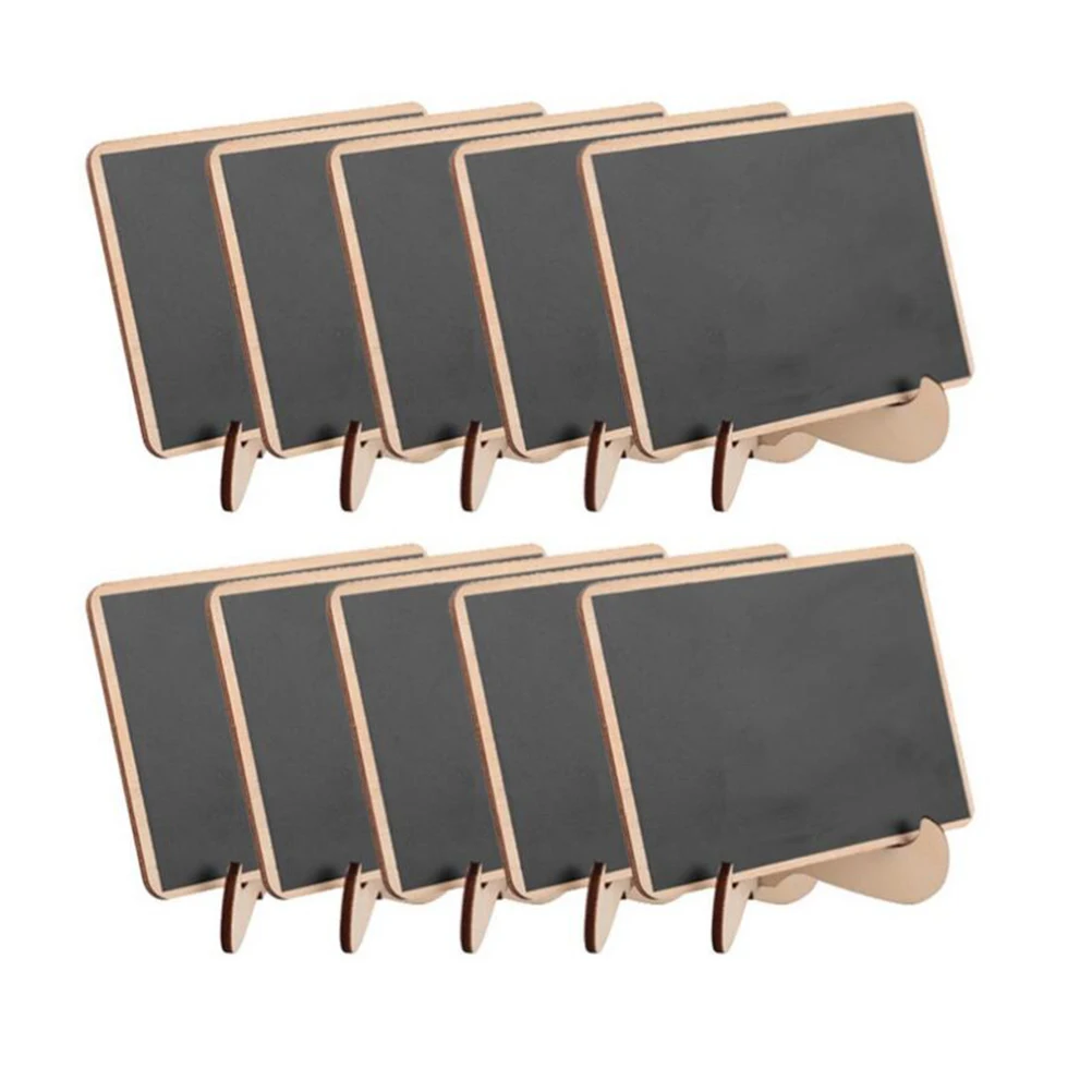 

Erasable Mini Chalkboards Blackboard Signs Wood Message Boards Decorative Ornaments For Wedding Party Favor Tags Plant Labels