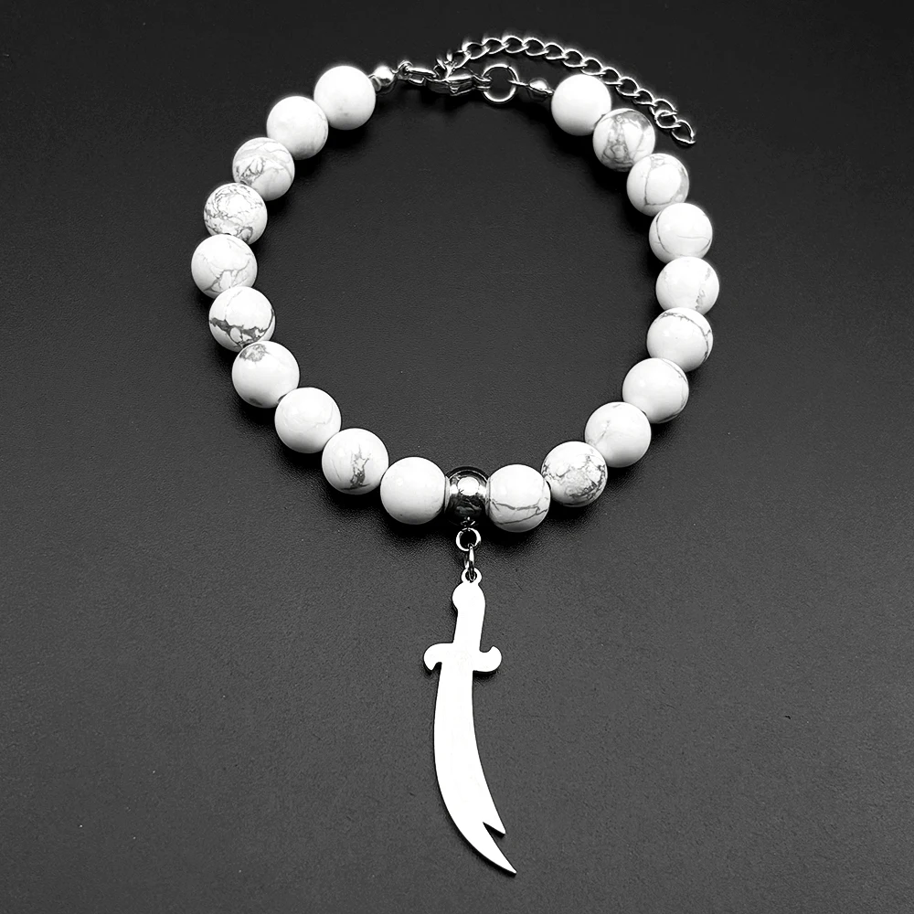 العربية الإمام علي ذو الفقار السيف سوار للنساء الرجال الفولاذ المقاوم للصدأ مسلم الإسلام سكين الإسلام الإسلامي اليد سلسلة اكسسوارات مجوهرات #2