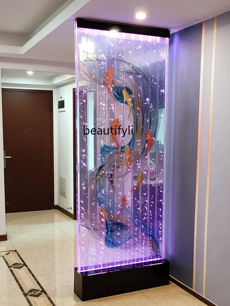 

LHY26ss умная водная занавеска настенная струящаяся вода субareas экраны входное украшение фон акриловая пузырьковая стена