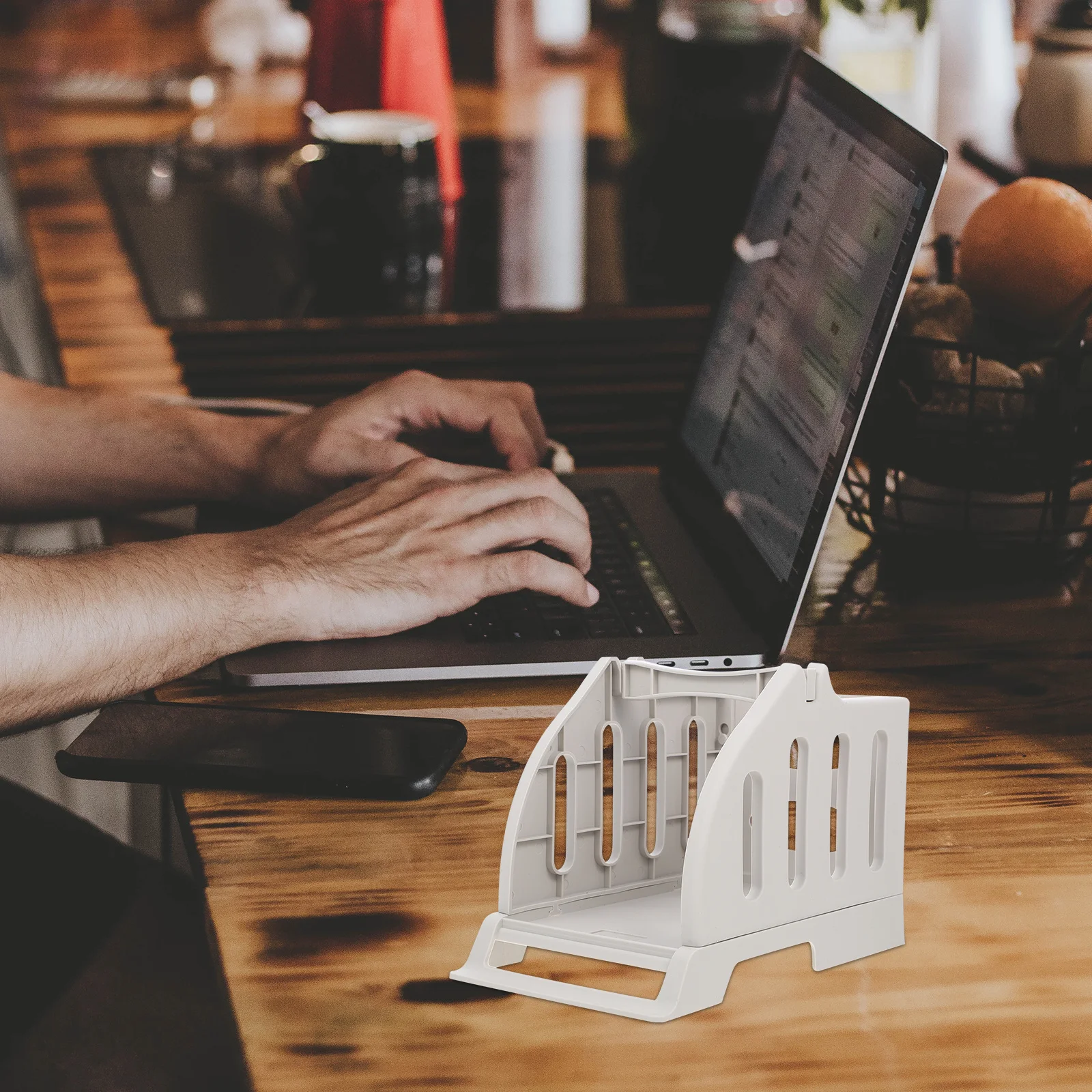 Holder Dual Use Sticker Roll Dispenser For Roll Fan-Fold Labels Compatible With Most Desktop Printers Plastic Label Paper Holder