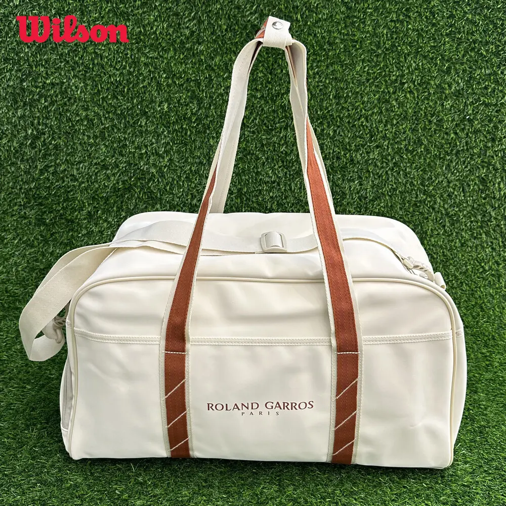 Wilson 2025 Roland Garros Session Small Duffel Bag Vintage Tennis Racket Backpack Clothing Bag Accessories Bag for Men and Women
