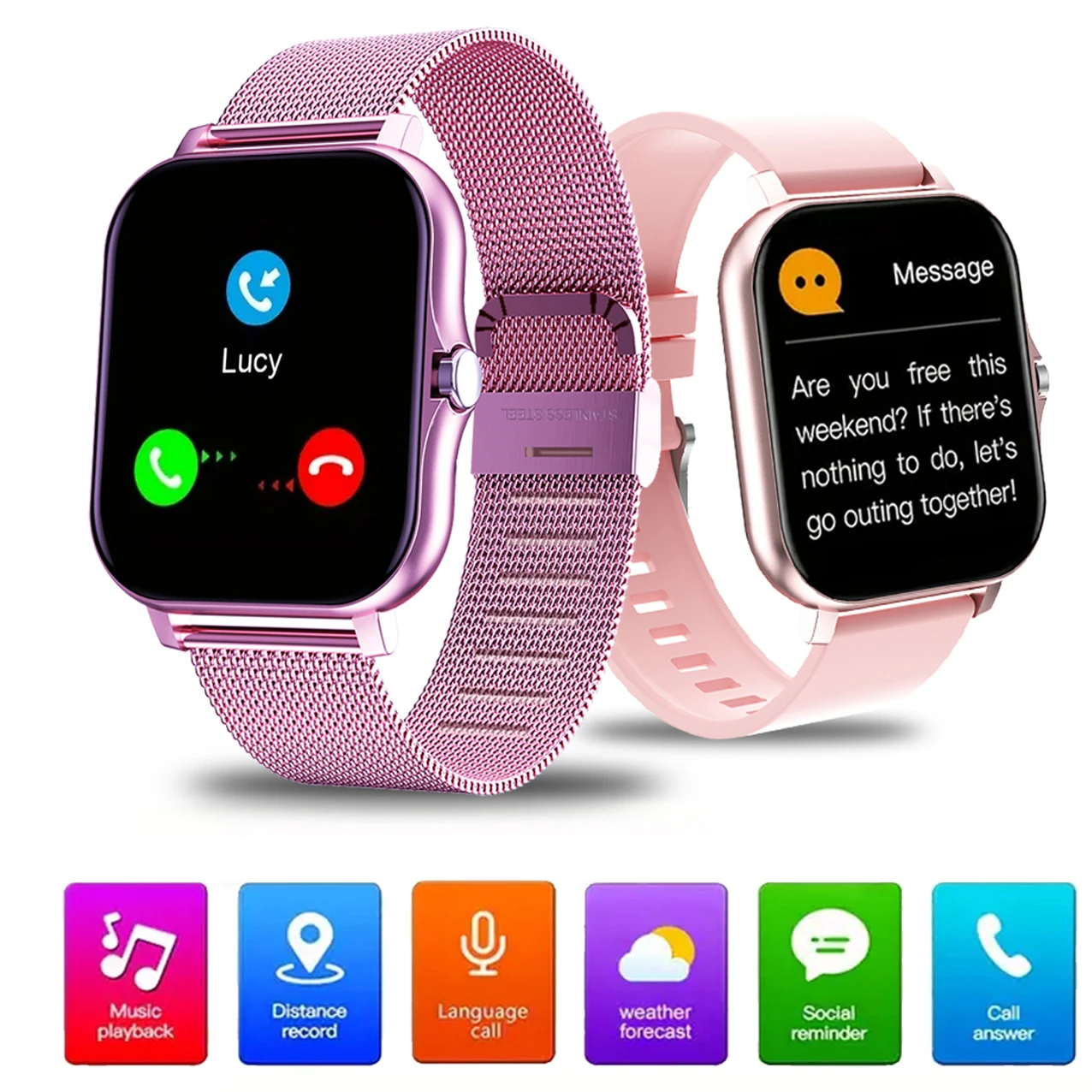 New Smart Watch 1.83 Inch Wireless Call/Reception Long Sitting Reminder Suitable For Multiple Phones Men&Women Gifts For Men&Wom