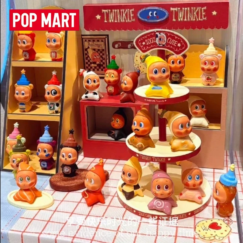 POP MART Twinkle Twinkle Create Your Taste Series ฟิกเกอร์แอคชั่น กล่องสุ่ม ตุ๊กตาอนิเมะน่ารัก ของเล่นกล่องปริศนา ของสะสม