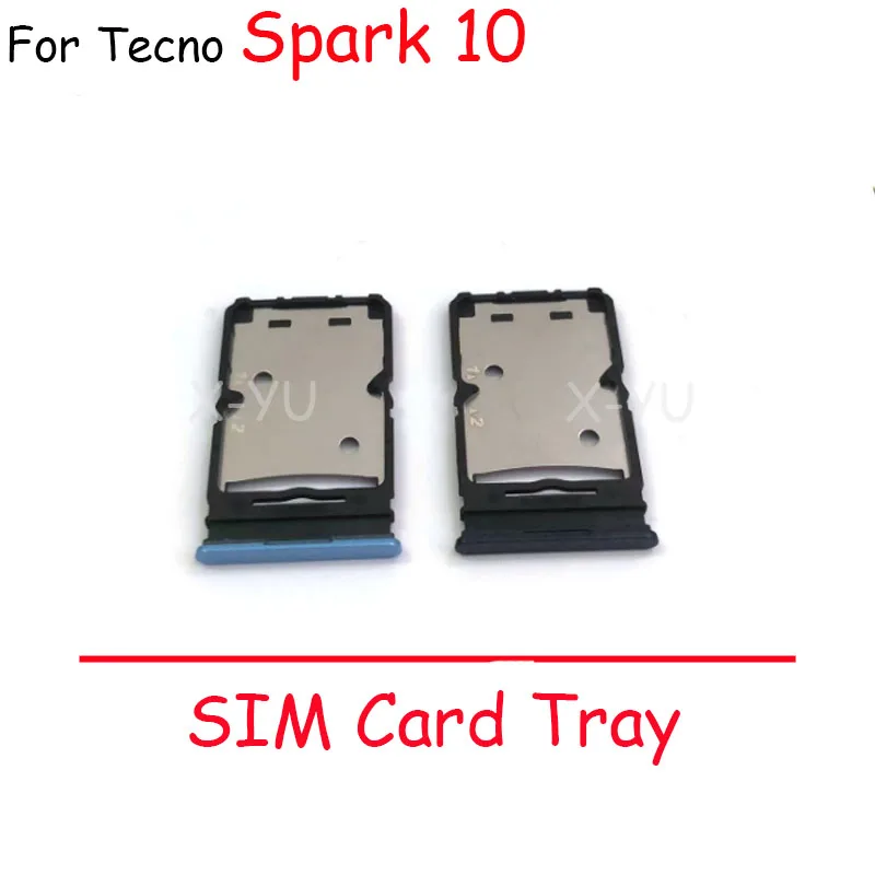 10 buah untuk Tecno Spark 10 Ki5q Ki5 tempat baki kartu SIM Slot tempat adaptor suku cadang perbaikan pengganti