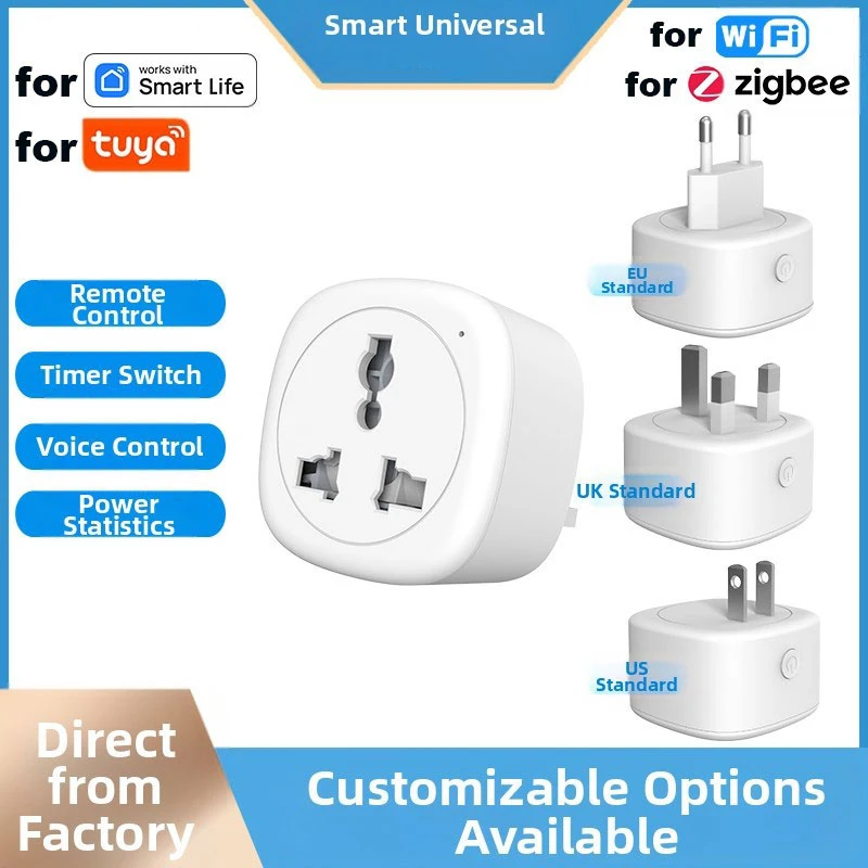 

For tuya Compatible For smart WiFi Socket 1016A Voice Control Timer Remote for For smart Life Energy Usage Monitoring