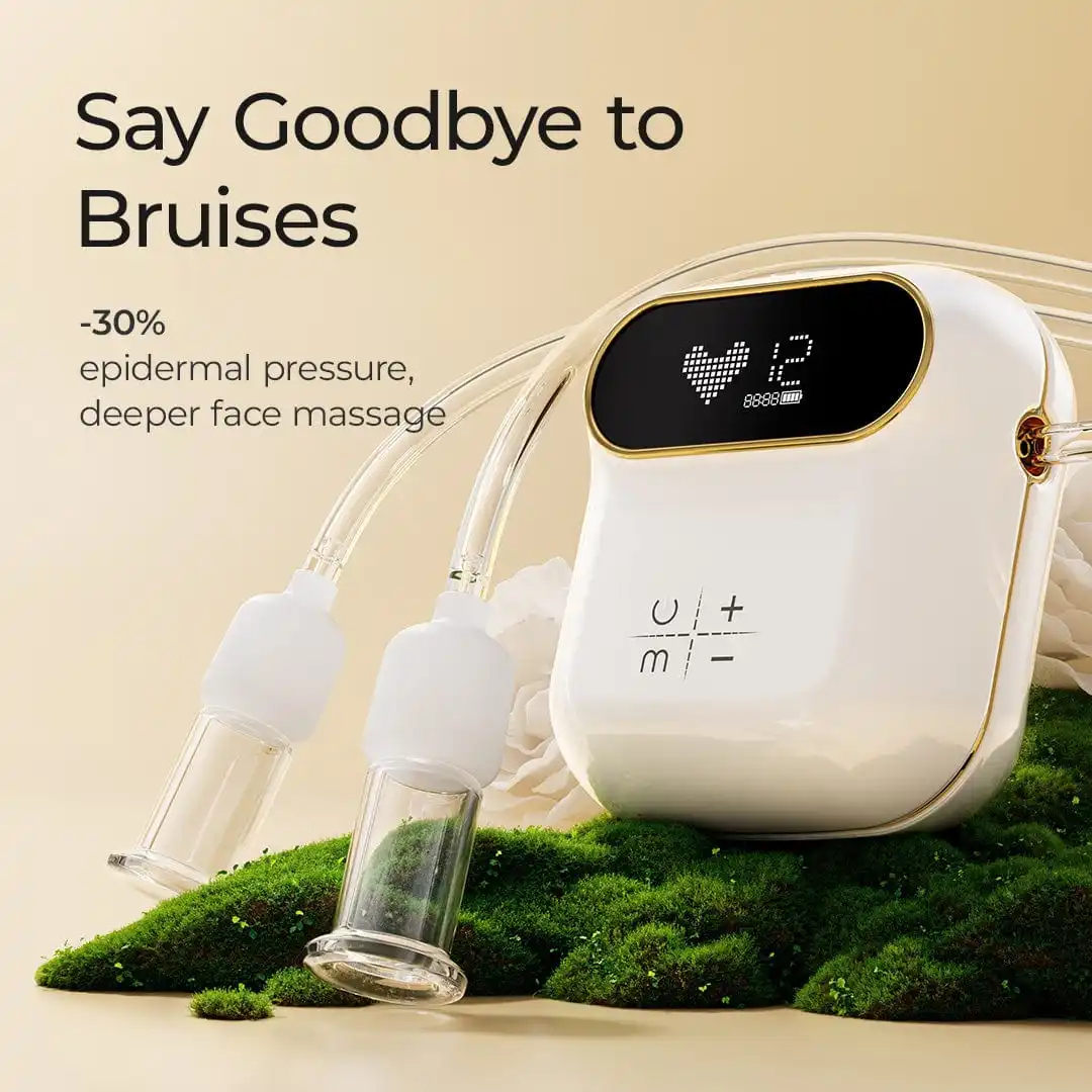 Juego de terapia de ventosas faciales eléctricas de 6 uds, herramientas faciales Gua Sha 3 en 1 masaje de ventosas faciales para el cuidado de la piel del cuello de los ojos